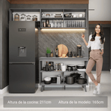 Cocina compacta 200cm Gris Nice Madesa 01XA