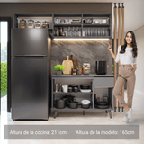 Cocina compacta 200cm Gris Nice Madesa 03XA