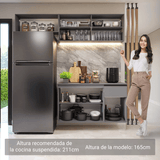 Cocina compacta Flotante 200cm Gris Nice Madesa 04XA