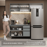 Cocina compacta Flotante 200cm Gris Nice Madesa XA05
