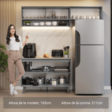 Cocina compacta 200cm Gris Nice Madesa XA09