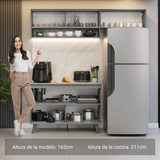 Cocina compacta 200cm Gris Nice Madesa XA10