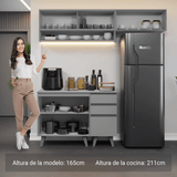 Cocina compacta 200cm Gris Nice Madesa XA14