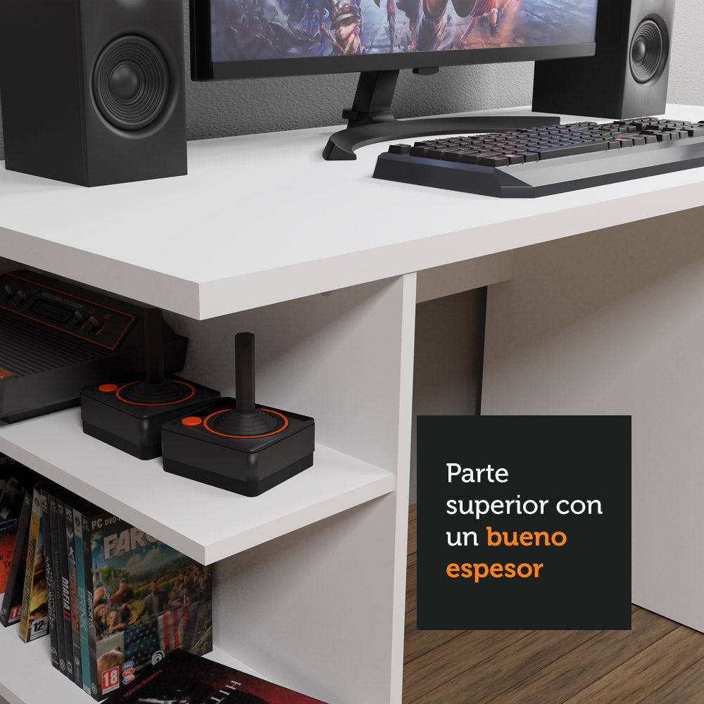 Mesa Gamer Escritorio 9409 Madesa Blanco