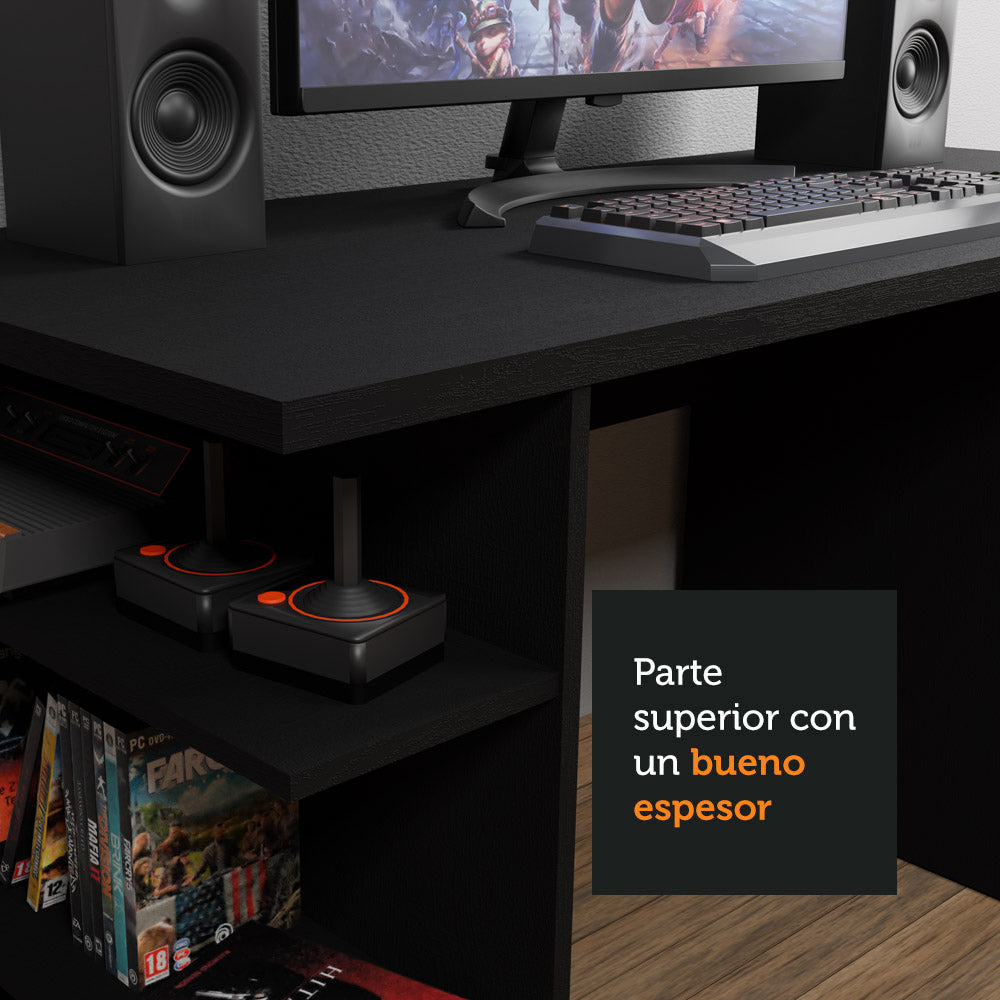 Mesa Gamer Escritorio 9409 Madesa Negro
