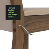 Juego de Comedor con Tapa de Madera 6 Sillas Marrón/Crema/Beige Malta