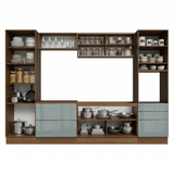 Combo Completo de Cocina 320 x 60 cm Marrón/Gris Lux Madesa 01