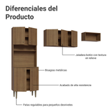 Cocina compacta 235cm Marrón Gourmet Madesa XB03