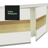 Combo completo de Cocina Esquinera Smart 100% MDF 447 cm 18 Puertas 2 Cajones (Con Mesada) Blanco Madesa