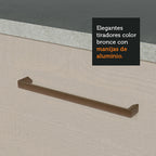 Kit con Bajo Mesada y Alacena Multiuso 120 cm Blanco/Crema Agata Madesa