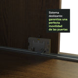Placard Ropero Casal Madesa Kansas 3 Puertas Corredizas 3 Cajones Marrón