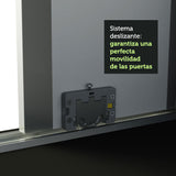 Placard Matrimonial 100% MDF Royale 3 Puertas Corredizas con Espejo Negro/Marrón