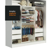 Placard Matrimonial Reno 3 Puertas Corredizas - Blanco