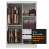 Placard Max 2 Puertas Corredizas con Espejos Blanco