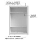 Placard 2 Puertas Corredizas Blanco Milano