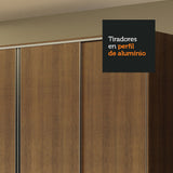 Placard Ropero Casal Madesa Apolo 4 Puertas Corredizas Marrón