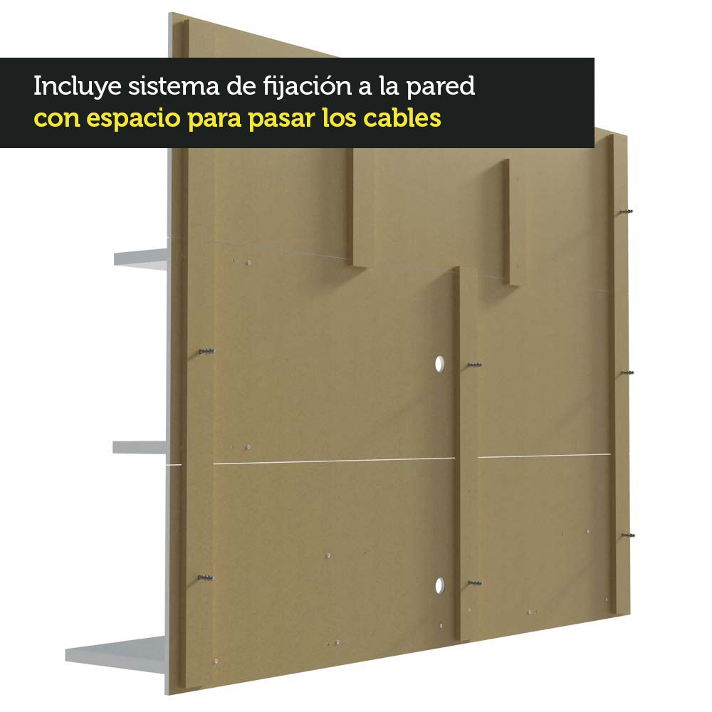 Panel de TV Hasta 60 Pulgadas 180 cm Blanco Alfa Madesa