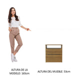 Mesa de Luz 3227 2 Cajones Marrón