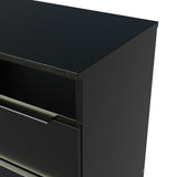 Mesa de luz 3227 con 2 cajones, Negro