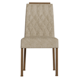 Combo 4 Sillas de Comedor Tapizadas 4254 con Detalle en madera Marrón/Imperial Madesa