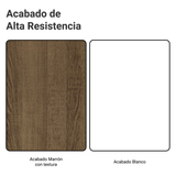 Mesa de Comedor Madesa Rectangular con Tapa de Madera 5231 Negro