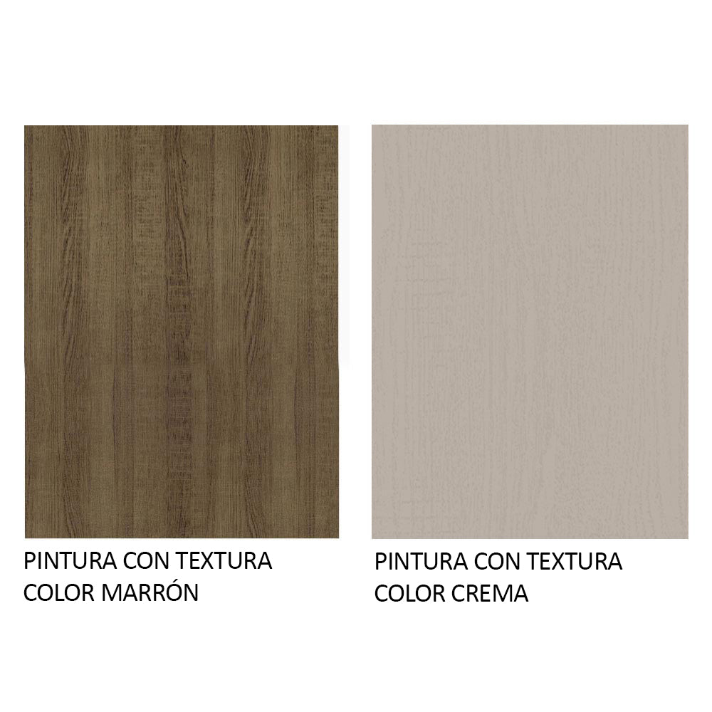 Mesa de Comedor Rectangular Tapa de Madera 120 cm Marrón/Crema Madesa