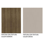 Mesa de Comedor Rectangular Tapa de Madera 120 cm Marrón/Crema Madesa