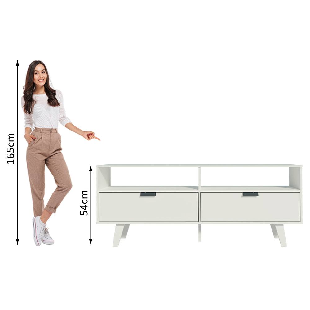 Rack para TV hasta 55 Pulgadas Oslo con 2 Puertas Blanco