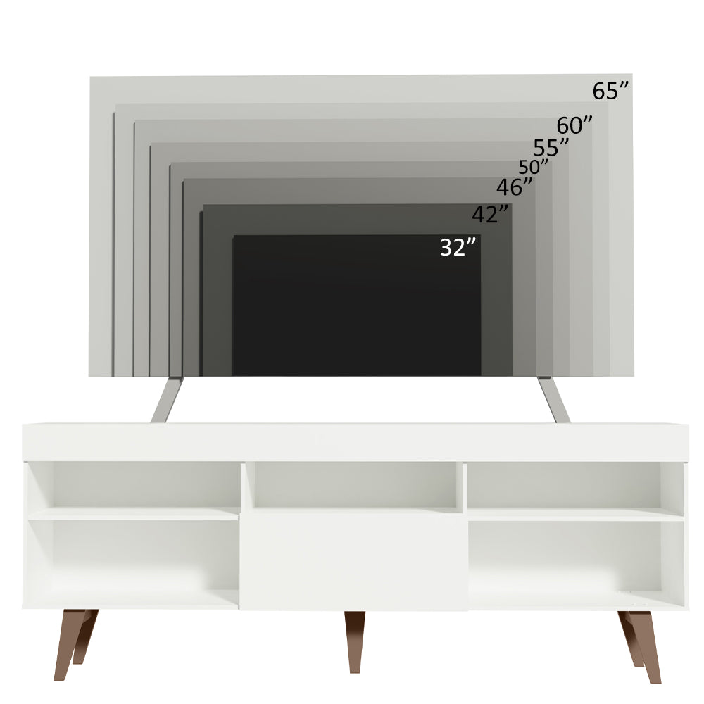 Rack para TV de hasta 75 pulgadas Lille Madesa 180 cm 1 Puerta Blanco
