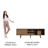 Rack para TV Madesa Dubai hasta 65 Pulgadas con patas Blanco