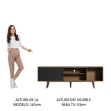 Rack para TV hasta 65 Pulgadas con Patas Marrón/Negro Dubai