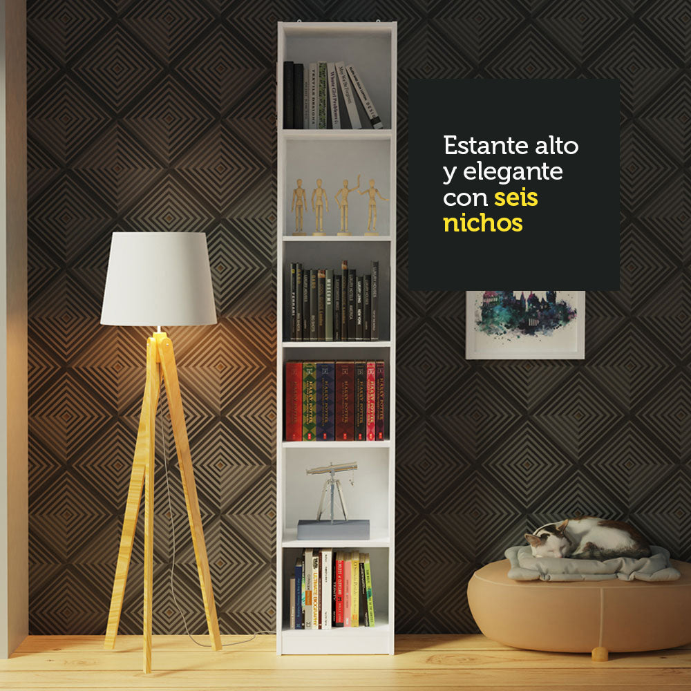 Biblioteca 6906 con Nichos Blanco