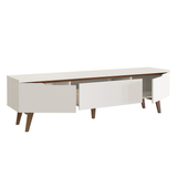 Rack para TV hasta 80 pulgadas 180 cm 2 Puertas 1 Cajón Doha Blanco/Marrón