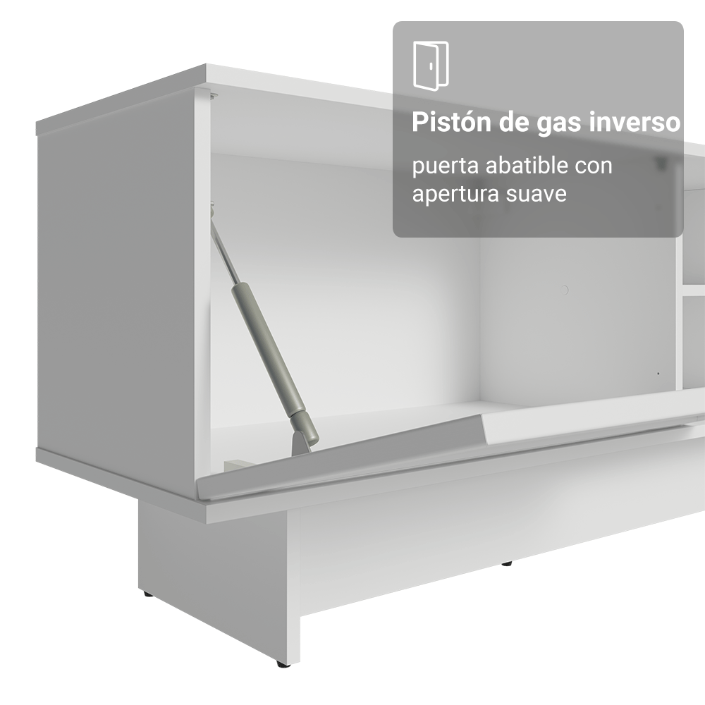 Rack para TV hasta 80 Pulgadas 218 cm 2 Puertas Blanco Vik Madesa