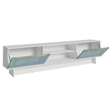 Rack para TV hasta 80 Pulgadas 218 cm 2 Puertas Blanco/Gris Lux Madesa