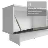 Rack para TV hasta 80 Pulgadas 218 cm 2 Puertas Blanco/Gris Vik Madesa