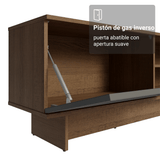 Rack para TV hasta 80 Pulgadas 218 cm 2 Puertas Marrón/Gris Vik Madesa
