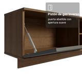 Rack Flotante para TV hasta 80 Pulgadas 218 cm 2 Puertas Marrón/Gris Vik Madesa