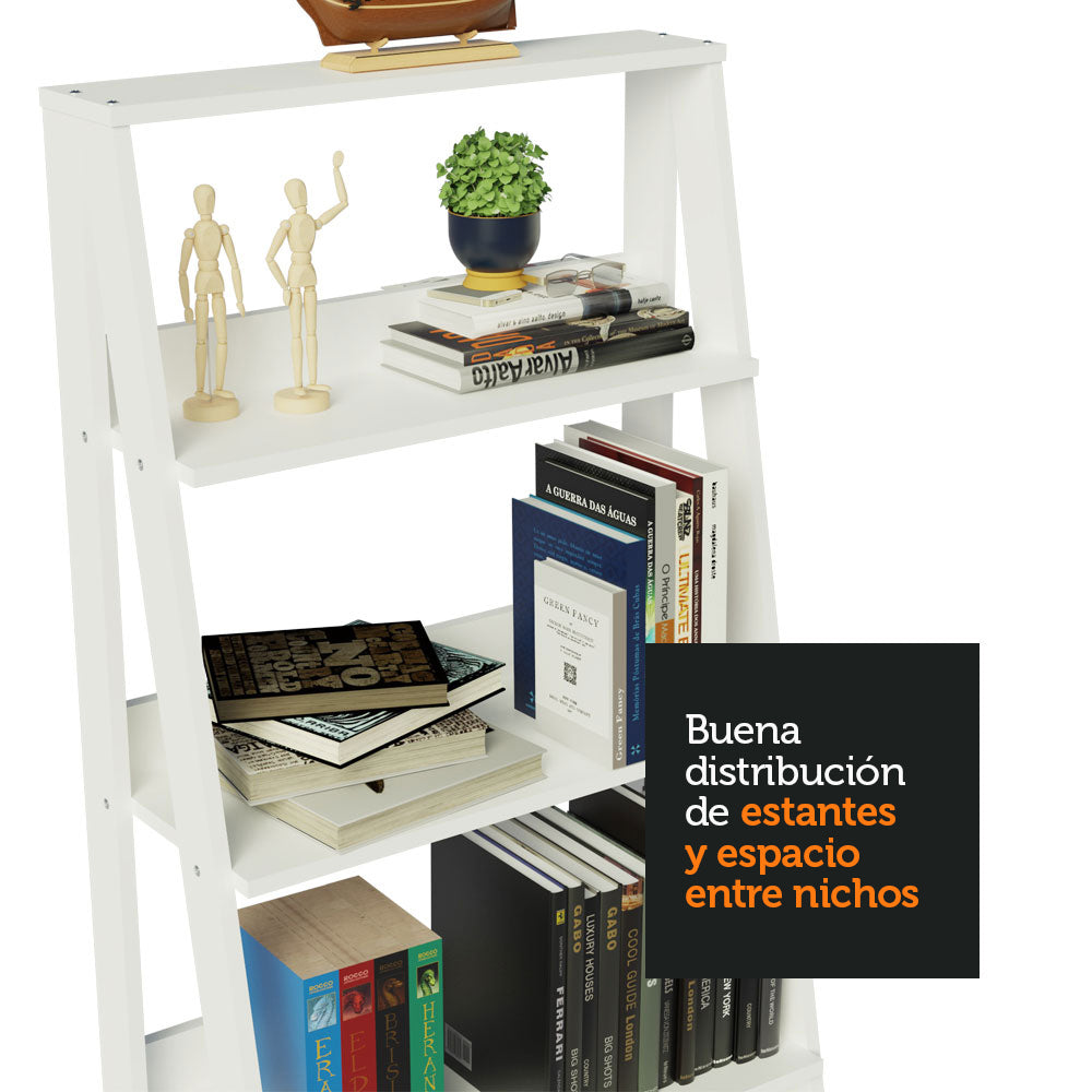 Estantería Escalera 5 Niveles Blanca