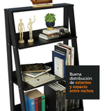 Mueble Biblioteca Librero con 4 Niveles Negro