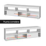 Rack para TV y Panel Hasta 65 Blanco Orlando