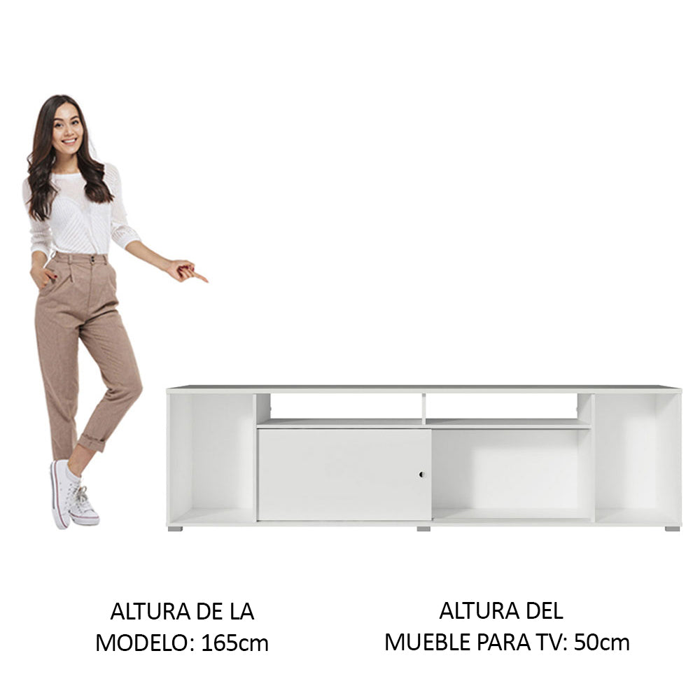 Rack para TV hasta 65 Pulgadas Madesa Cancun Blanco