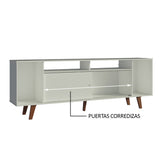 Rack para TV hasta 65 Pulgadas Madesa Cancun con Patas Blanco/Marrón