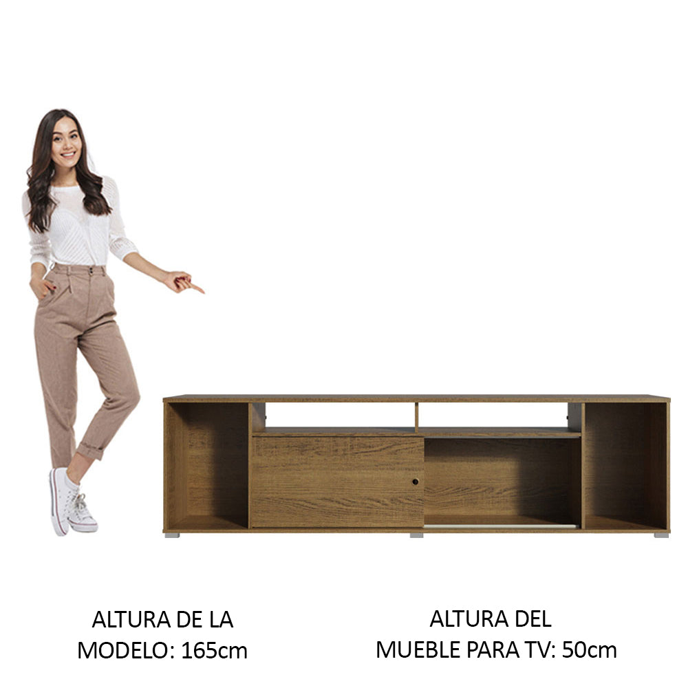 Rack para TV hasta 65 Pulgadas Madesa Cancun Marrón