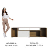 Rack para TV hasta 65 Pulgadas Madesa Cancun Marrón/Blanco
