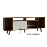 Rack para TV hasta 65 Pulgadas Madesa Cancun con Patas Marrón/Blanco