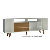 Rack para TV hasta 65 Pulgadas Madesa Cancun con Patas Blanco/Marrón