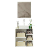 Bajo Mesada con Espejo para Baño 60 cm Blanco Madesa