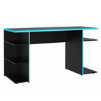 Escritorio Gamer 136 cm Negro/Azul Madesa