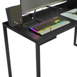 Mesa de Oficina Industrial Preta 120 cm Nero Marquina Madesa